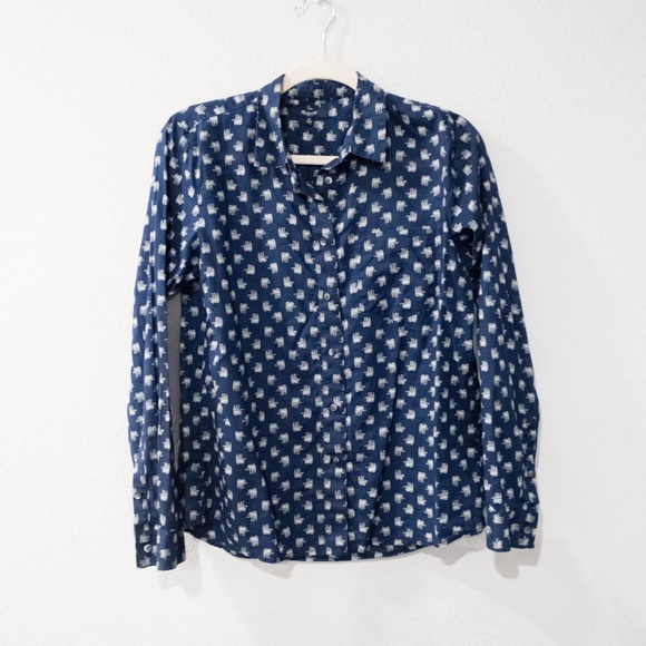 Madewell Tops - Madewell Elephant March Boy Shirt Medium Blue